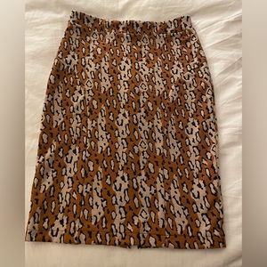 Anthropologie Leopard Skirt
